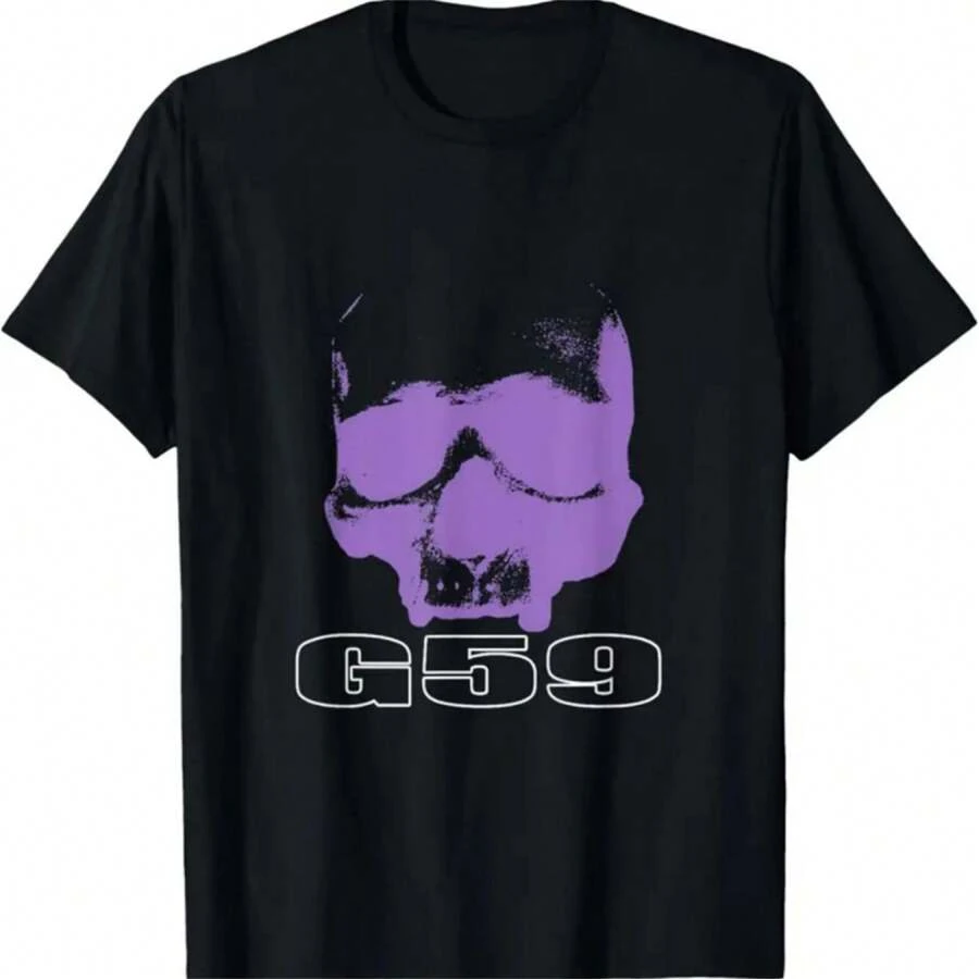 G59 Skull T-Shirt Crew Neck, Casual, Print, Fashion. - màu đen - Xem 1