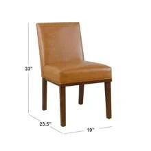 Kolbe Dining Chair Carmel Faux Leather - HomePop - 1 - View 7