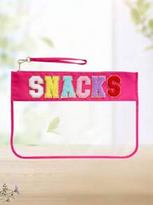 Women's Practical Snack Storage Bag PVC Zipper Storage Bag Cosmetic Bag Convenient Washing Bag