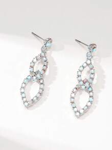 Fashion Glamorous CZ Crystal Earrings Stud Wedding Party Graduation Jewelry 1 Pair