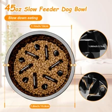Anti-Choking Slow Feeder Dog Lover And Dog Mom Love Bowl, Promotes Healthy Digestion, Easy Cleaning, Suitable For Medium & Large Breed Dog Lover And Dog Mom Loves - Multicolor - View 4