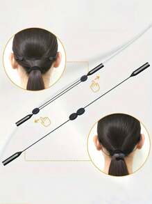 1/2/3pcs Cool Classic Black Glasses Strap, Adjustable Sunglasses Strap, Comfortable And Practical Glasses Holder, Outdoor Sports Glasses Holder - Multicolor - View 5