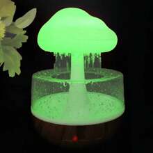 舒缓云朵雨滴香薰加湿器，带夜灯，雾化加湿器带变色灯，情人节礼物 - 彩色 - 查看 13