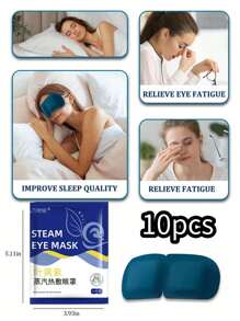 Lutein Steam Eye Mask, Long-Lasting Thermal Treatment, Moisturize Eyes, Relieve Fatigue, Relax Body And Mind, Suitable For Students Using Computers/Phones, Busy Office Workers, Business Travelers, Tourists And Late-Night People, Eye Care, Relieve Eye Strain And Improve Sleep, Mild And Unscented, Disposable Heated Eye Patch/Mask