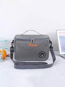 1pc Personalized Lunch Bag, Insulated Thermal Cooler Bag, Large Capacity Lunch Box Bag, Portable Tote Bag Multifunctional Picnic Bag, Suitable For Kitchen, Picnic, Gathering, Student, Office Worker, Teacher, Perfect Gift For Family, Friend, Boyfriend/Girlfriend, Christmas, Valentine's Day, Birthday - Multicolor - View 10