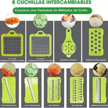 14 In 1 Vegetable Cutter With Container, Portable Manual Food Chopper For Potatoes, Onions, Salads, With Vegetable Peeler - Grey - View 7