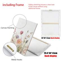 3 件套 3 幅植物花卉帆布艺术印刷品 - 水彩花卉墙壁海报 - 装饰艺术、极简主义、波西米亚风格 - 风景主题 - 适用于客厅、卧室、家庭办公室装饰 - 送给艺术爱好者的完美礼物 - 3pcs - 查看 5