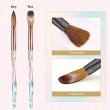 6pcs Acrylic Nail Art Brush Set, Sizes 4/6/8/10/12/14, Suitable For Acrylic Nail Powder Application, Gradient Nail Art Brushes, Applicable For Nail Art, Acrylic Powder And Acrylic Nail Kits, DIY Nail Salon - Multicolor - View 11