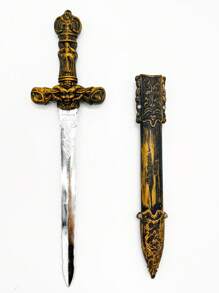 1pc Prop Replica Plastic Toy Sword For Stage Performance, Knight Sword, Caribbean Pirates Costume Accessory Halloween - Multicolor - View 14