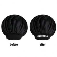 1PC Custom-Made Soft Satin Imitation Hair Sleeping Cap Wide-Brimmed High Stretch Hood Beauty Shower Cap Hair Care Hair Care Cap Women Care Satin Nightcap Gifts