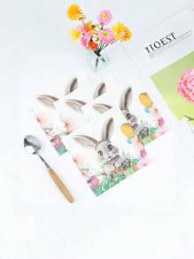 20pcs/40pcs/60pcs 2-Ply Soft Easter Bunny Printed Lunch Napkins, 33cm X 33cm Paper Napkins For Party, Disposable Hand Towels, Decorative Paper, Birthday Graduation Wedding Anniversary