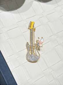 1 件多功能别致锌合金防滑翻领别针、胸针，适合西装外套、西装外套