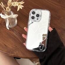 Ốp điện thoại tích hợp gương này cũng có thể dùng như gương trang điểm, tương thích với iPhone 16/7/8/11/12/13/14/15/X/XR/Xs/Plus/Pro/Pro Max/SE2 - Trong sáng - Xem 6