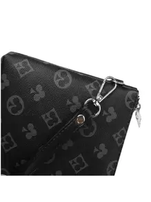 PU 印花男士手提手拿包、腕带包 - 藍色 - 查看 9