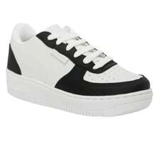 Women's Casual Tennis Shoe, Ideal For Everyday Wear, Gym, Leisure, Super Casual And Comfortable, Original! - Đen và trắng - Xem 4