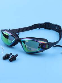 SHENYU Anti-UV Swimming Goggles With Earplugs & Nose Clip, Beach Essentials, Beach Accessories, Pool Float - Black - View 5