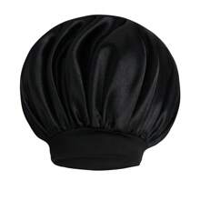 1PC Custom-Made Soft Satin Imitation Hair Sleeping Cap Wide-Brimmed High Stretch Hood Beauty Shower Cap Hair Care Hair Care Cap Women Care Satin Nightcap Gifts