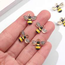 Bee Charm Pendants With Rhinestone, Honeybee Charms Pendants For Jewelry Making, DIY Craft, Earring, Necklace And Bracelet