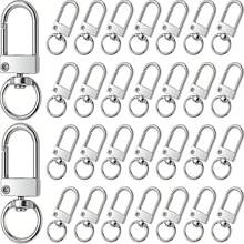 30pcs Metal Lobster Swivel Clasp Hooks, Key Chain Clips For DIY Jewelry, Keychains, Crafts And Accessory Making