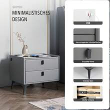 OYAJIA Nightstands - schwarz grau - 查看 7