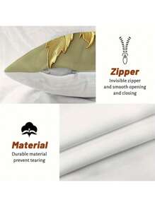 4pcs/Set New Arrival Hot-Selling Embossed Leaf Pattern Microfiber Short Plush Cushion Cover, Pillow Case, Sofa Throw Pillow