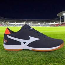 Kids Football Boots For Children Comfortable Soft Lightweight Ideal For Running Training Games Futsal Soccer - Azul Marino - Ver 3