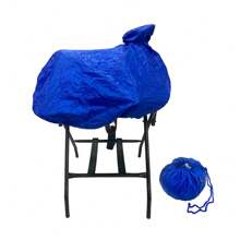 Cubre Monturas Proteccion para Sillas de Caballo Protege del Polvo y Humedad es Semi-impermeble Ajustable a Cualquier Montura - Azul - Ver 1