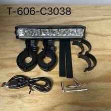 Luces de Bicicleta lampara para Bicicleta led de Bicicleta de Advertencia de Bicicleta de Bici de Bicicleta Recargable lámpara de Bicicleta cobrable Linterna - Negro - Ver 4