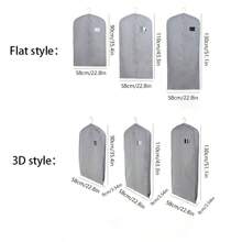 1pc Oxford Cloth Zipper Transparent Window Garment Bag, Breathable Fur/Down Jacket/Fur Coat Dust Cover, Hanging Clothes Storage Bag