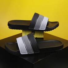 渐变色男士户外防滑舒适休闲拖鞋 - 灰色 - 查看 3