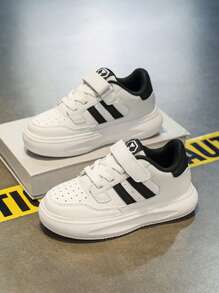 Zapatos blancos pequeños generales para niños y niñas, zapatos escolares de pizarra, zapatos deportivos casuales para estudiantes, zapatos deportivos blancos para actividades al aire libre, antideslizantes, zapatos para correr
