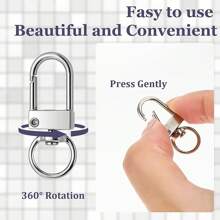 30pcs Metal Lobster Swivel Clasp Hooks, Key Chain Clips For DIY Jewelry, Keychains, Crafts And Accessory Making