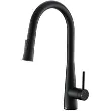 Black Kitchen Tap, Kitchen Tap With Pull Out Spray Stainless Steel Kitchen Mixer Tap Black Kitchen Sink Tap Kitchen Taps Matte Black - Matte Black - View 1