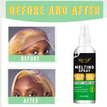 Goiple 14pcs Melting Spray Kit Lace Melting Spray For GlueLess Wigs, Waterproof Lace Glue Extra Hold For Lace Front, Adhesive Remover, Hair Wax Stick Strong Hold Edge Control Gel With Edge Brush, Elastic Hair Band, HD Wig Caps - 14件 - 查看 5