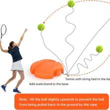 1 pieza Sistema profesional de entrenamiento de rebote de tenis - Adecuado para hombres y mujeres adultos - Hecho de material PE - Ideal para práctica individual y entrenamiento para principiantes - Incluye lanzador de pelotas y 1 pelota de tenis