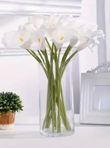 20pcs Fake Calla Lily Flowers For Home Decoration, Wedding Decor, Photography Props, Realistic Touch