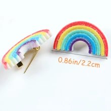 2 件彩色彩虹胸针和新奇纽扣，时尚活泼的包包配饰，骄傲月服装 - 彩色 - 查看 3