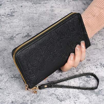 Boho Style Floral Print Ideal For Daily Use Wallet Purse Wallet Long Wallet Wallet Wristlet