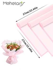 MEHELANY 20/10/5/1pcs/Pack Floral Wrapping Paper - Waterproof Bouquet Wrapping Paper For Valentine's Day, Suitable For DIY Handmade, Floral Supplies, Wedding, Birthday Gift Packaging, Gift Wrapping, Bouquet Packaging, DIY Flower Arranging, Mother's Day, Birthday, Wedding, Graduation Ceremony And Anniversary - Autumn Pink - View 3