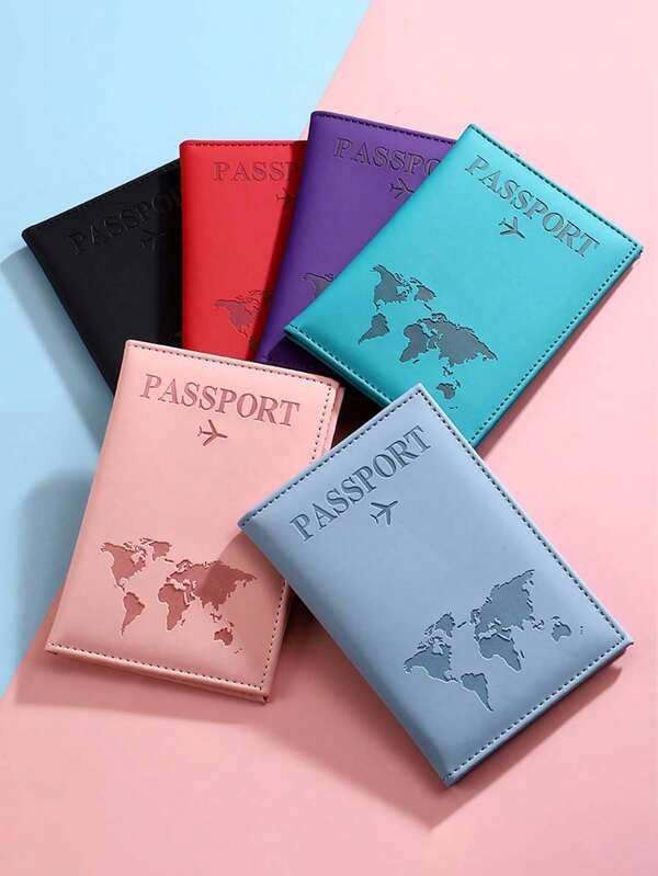 Custodia protettiva per passaporto alla moda con motivo mondiale, porta passaporto da viaggio in portafoglio, regalo, porta carte di credito in PU pelle, custodia unisex