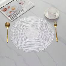 1pc/4pcs/6pcs Windproof Round Reusable Placemats, Heat Resistant Anti-Skid Table Mats For Home Kitchen, Hotel, Restaurants