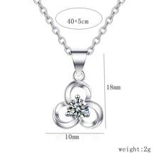 1 Piece 925 Sterling Silver Cubic Zirconia Clover Pendant Necklace, Simplistic, Fashionable, Sweet Girl Style - Gift Box Packaging - Clover Necklace - View 6