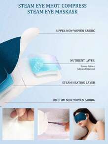 Lutein Steam Eye Mask, Long-Lasting Thermal Treatment, Moisturize Eyes, Relieve Fatigue, Relax Body And Mind, Suitable For Students Using Computers/Phones, Busy Office Workers, Business Travelers, Tourists And Late-Night People, Eye Care, Relieve Eye Strain And Improve Sleep, Mild And Unscented, Disposable Heated Eye Patch/Mask