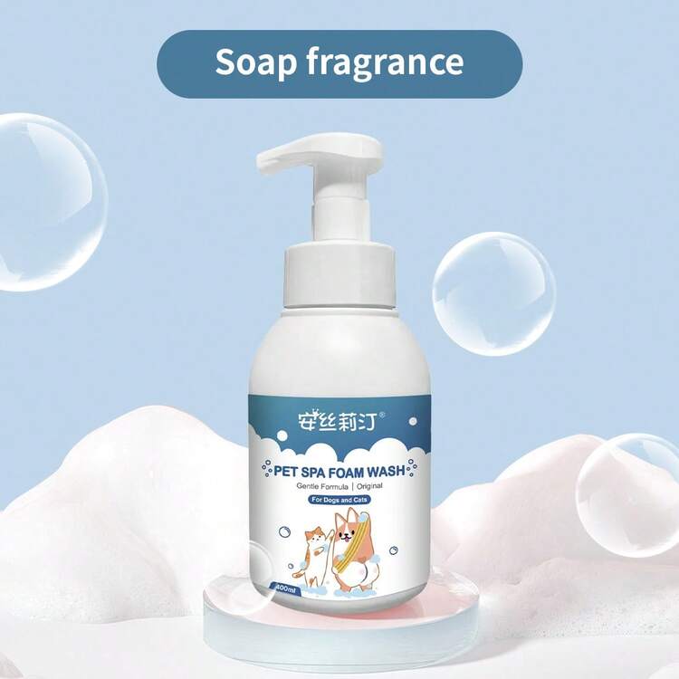 适用于狗和猫的免水洗发水 13.52 盎司，经典清新香味，香味持久 | 含燕麦的免冲洗泡沫 | 低过敏性、PH 值平衡、72 小时清新 | 猫用干洗发水，狗用干洗发水 - 彩色 - 查看 12