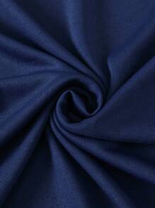 3 件套男士轻便睡衣套装，短袖衬衫和短裤或长裤，夏季格子睡衣套装 - 藏蓝色 - 查看 6