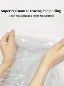 6pcs Disposable Raincoat Adult Pullover Poncho High Pressure PE Thickened Material Outdoor Hiking Rafting - Multicolor - View 4