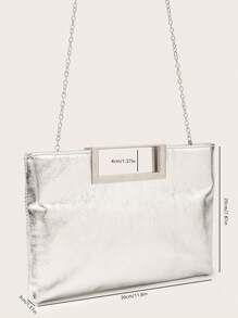 大容量豹纹翻盖手提包，适合女性日常通勤或约会，也适合派对、婚礼、舞会、盛会等场合，可搭配婚纱、礼服、晚礼服、生日礼服等。 - 銀色 - 查看 8