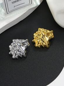 10 piezas de botones de metal vintage asimétricos y plisados, decoración versátil para abrigos, suéteres, trajes, uniformes y manualidades DIY