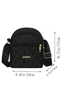 Square Bag Neutral Crossbody Bag Wear-Resistant Oxford Cloth Mobile Phone Bag Shoulder Bag Out Backpack Mini Bag Small Bag Purse - Multicolor - View 3