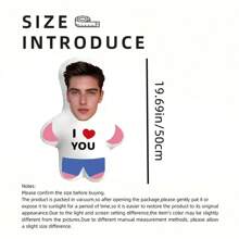 [Customized Product] 1pc Personalized Photo Pillow - 3D Printed Realistic Face And Body Design, Soft Home Decor Pillow, Ideal Gift For Family, Friends And Yourself, Christmas Gift, Thanksgiving Gift, Fall Decor